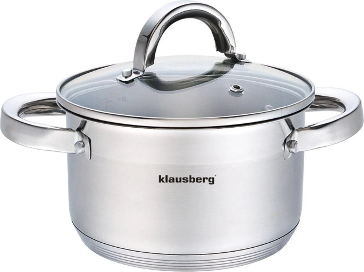 Puodas Plieninis puodas, 16 cm skersmens, 1,8 l, Klausberg