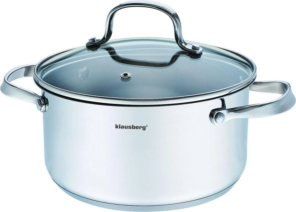 Puodas Puodas su dangčiu, plieno, 24 cm skersmens, 5,9 l, Klausberg