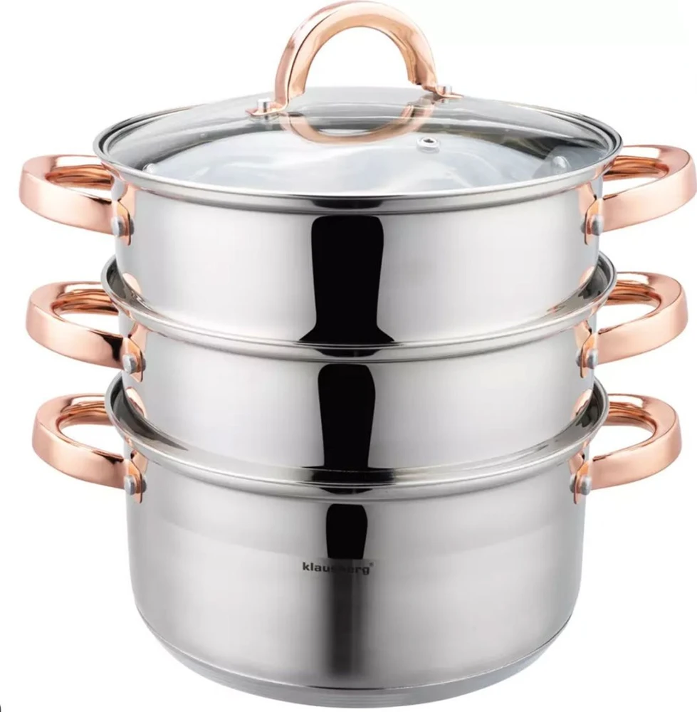 Klausberg Puodas Garinimo puodas, 4 guobų, 24 cm, 5,0 l kb-7735