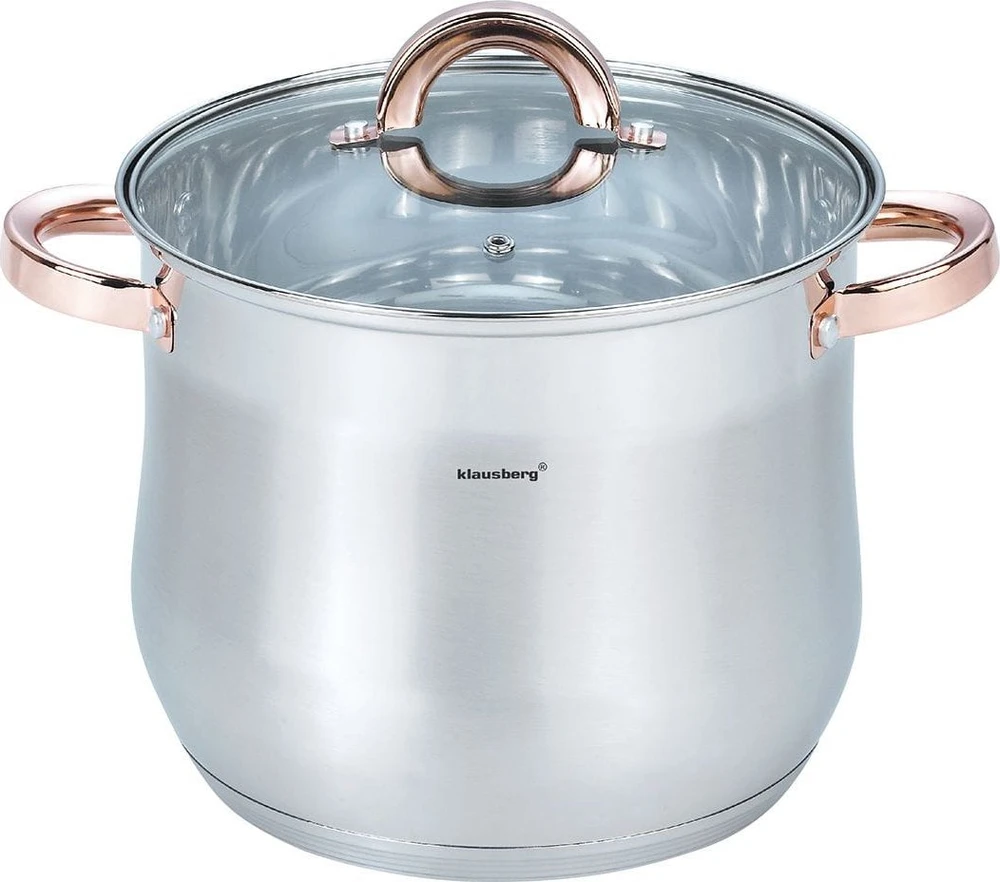 Puodas STALOWY GASTRONOMICZNY 7L 22CM KLAUSBERG KB-7792 ROSE GOLD