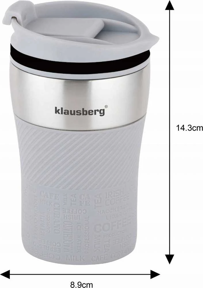 Termo puodelis, pilka, 280ml klausberg