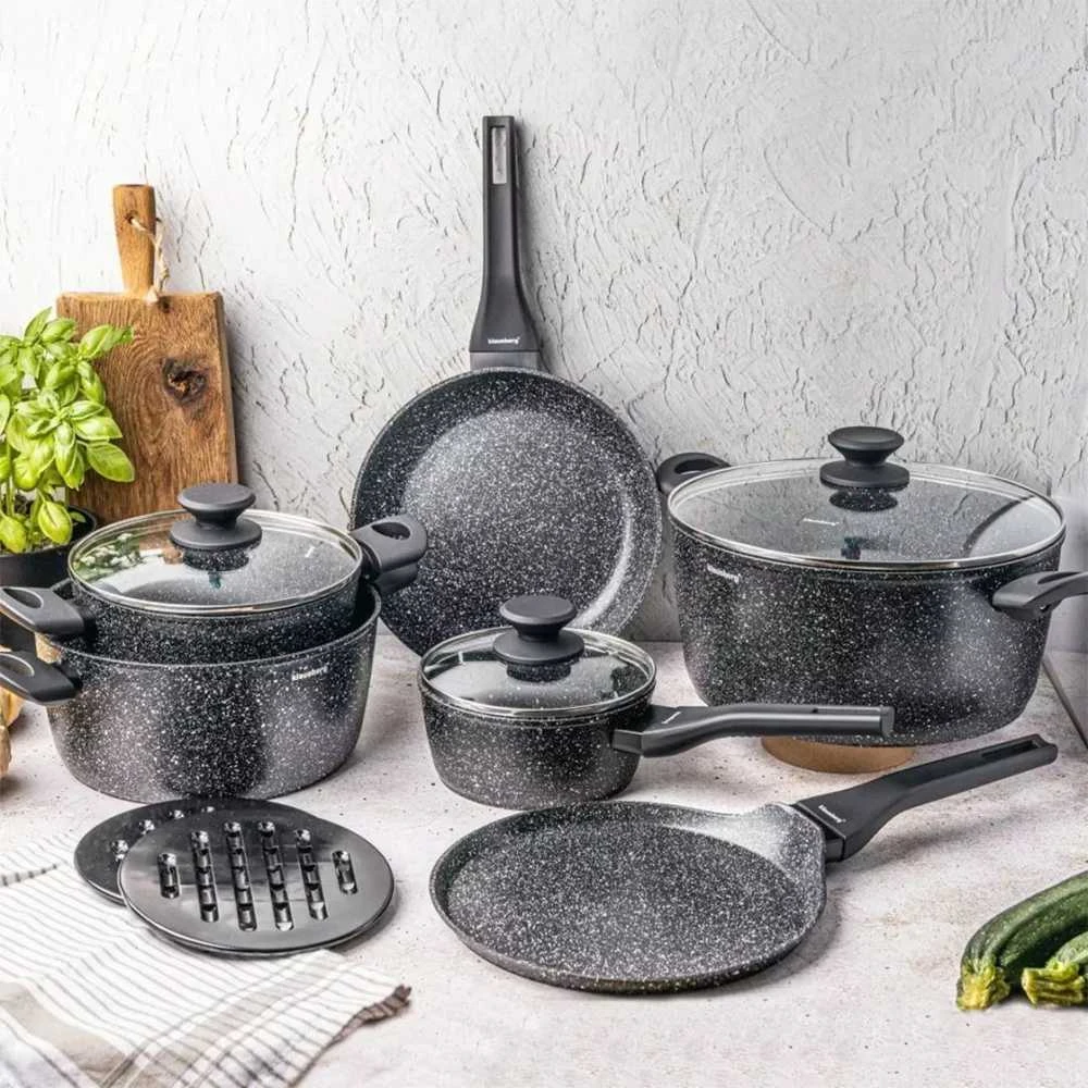 Puodų ir keptuvių rinkinys Klausberg KB-7658, 12 elementų