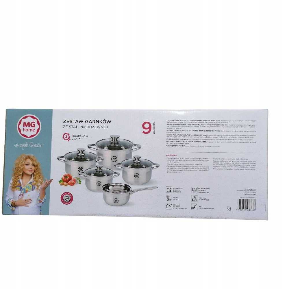 Tradicinis puodas MG Home MODERNO BRUSHED STEEL 4,5 l