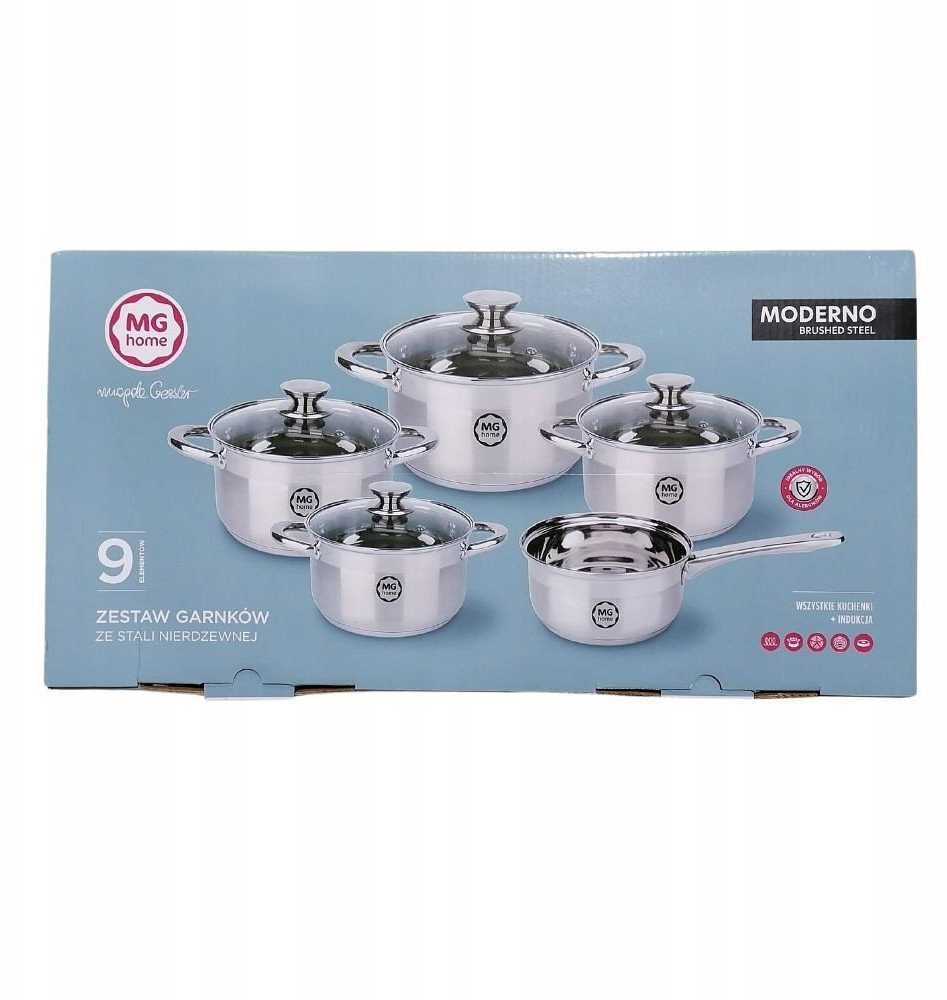 Tradicinis puodas MG Home MODERNO BRUSHED STEEL 4,5 l
