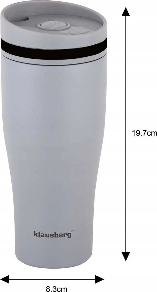 Puodelis Terminis puodelis, pilkas, 380 ml Klausberg