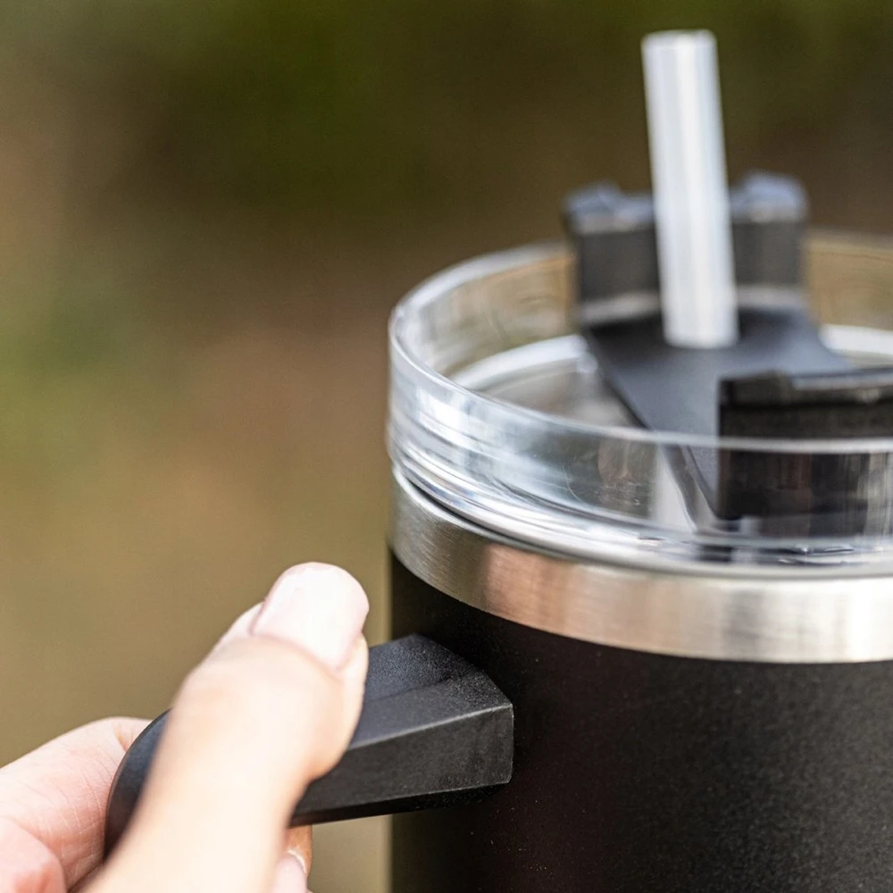 Puodelis Termospuodelis su šiaudeliu, juodas, 1100 ml, nerūdijančio plieno, Klausberg, kb-7942