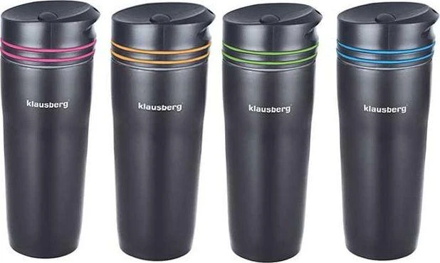 Termo puodelis stal, skirtingos spalvos 380ml klausberg