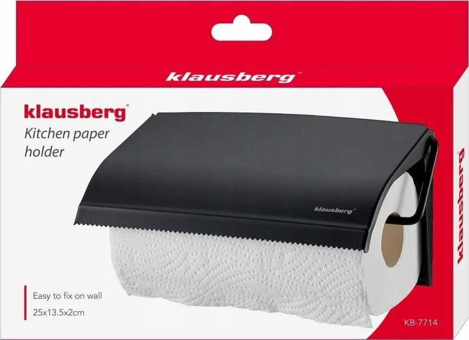 Laikiklis Popierinių rankšluosčių laikiklis, juodas, Klausberg