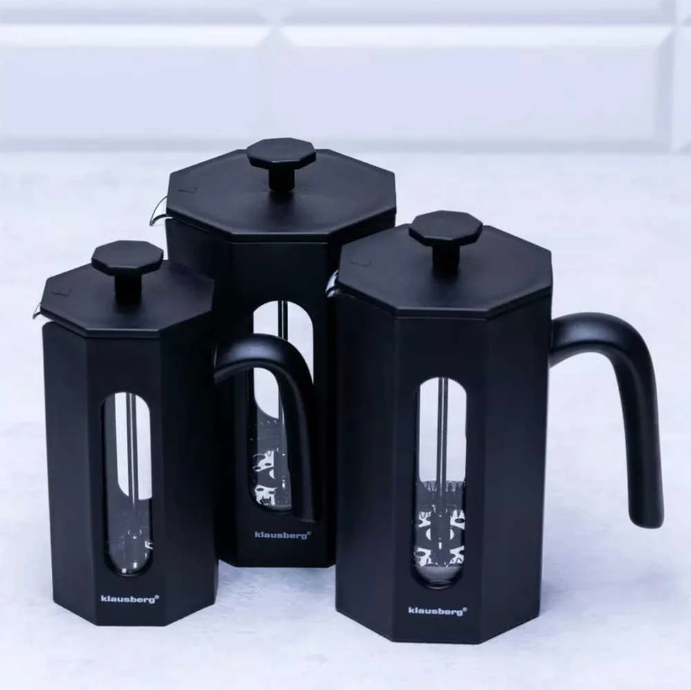 Nuspaudžiamas kavinukas-arbatinukas Klausberg KB-7678, 0.8 l, juodas