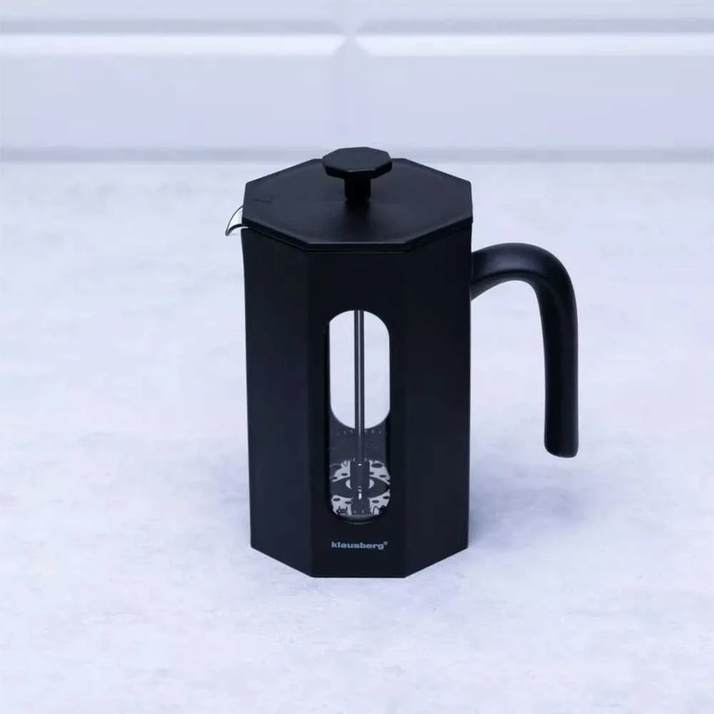 Nuspaudžiamas kavinukas-arbatinukas Klausberg KB-7678, 0.8 l, juodas