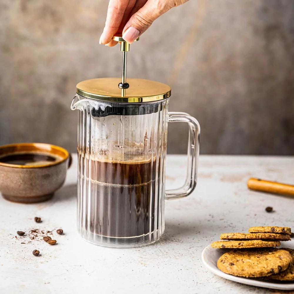 ZAPARZACZ DO KAWY HERBATY SZKLANY 350ML FRENCH PRESS Auksinė KLAUSBERG KB-7759