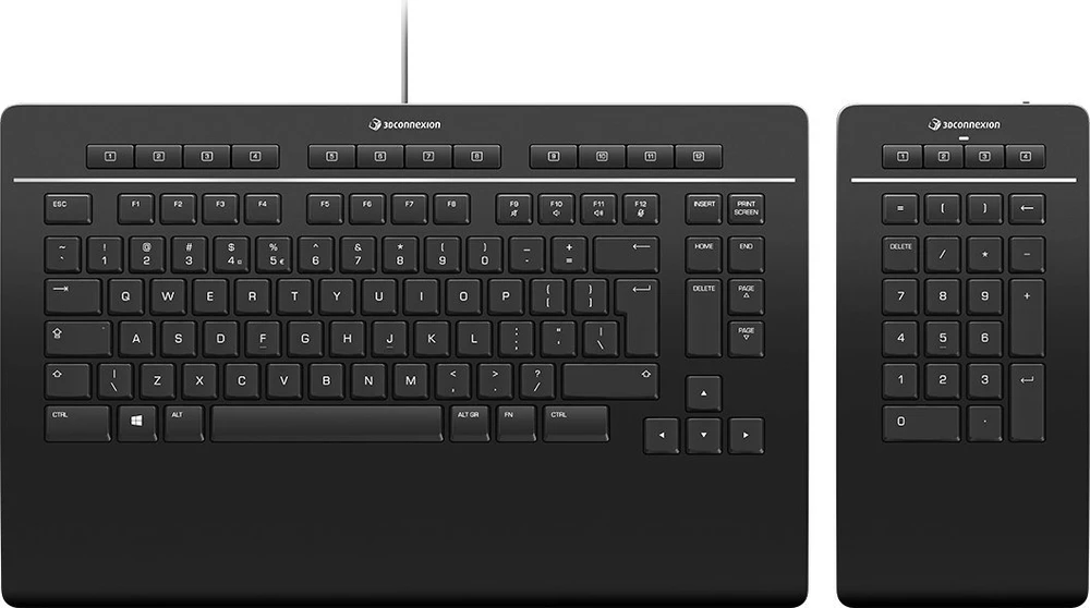 3DCONNEXION Klaviatūra PRO - W/ NUMPAD USB CH (QWERTZ)