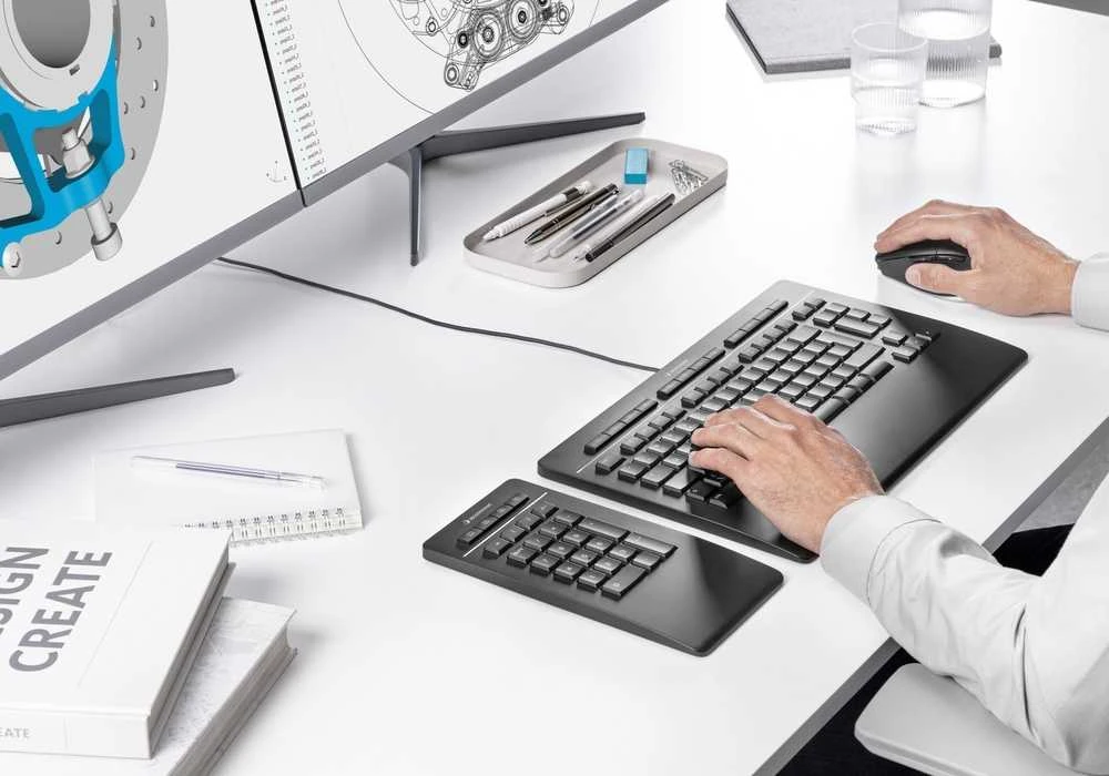 Klaviatūra 3DConnexion Numpad Pro belaidė Numpad juoda