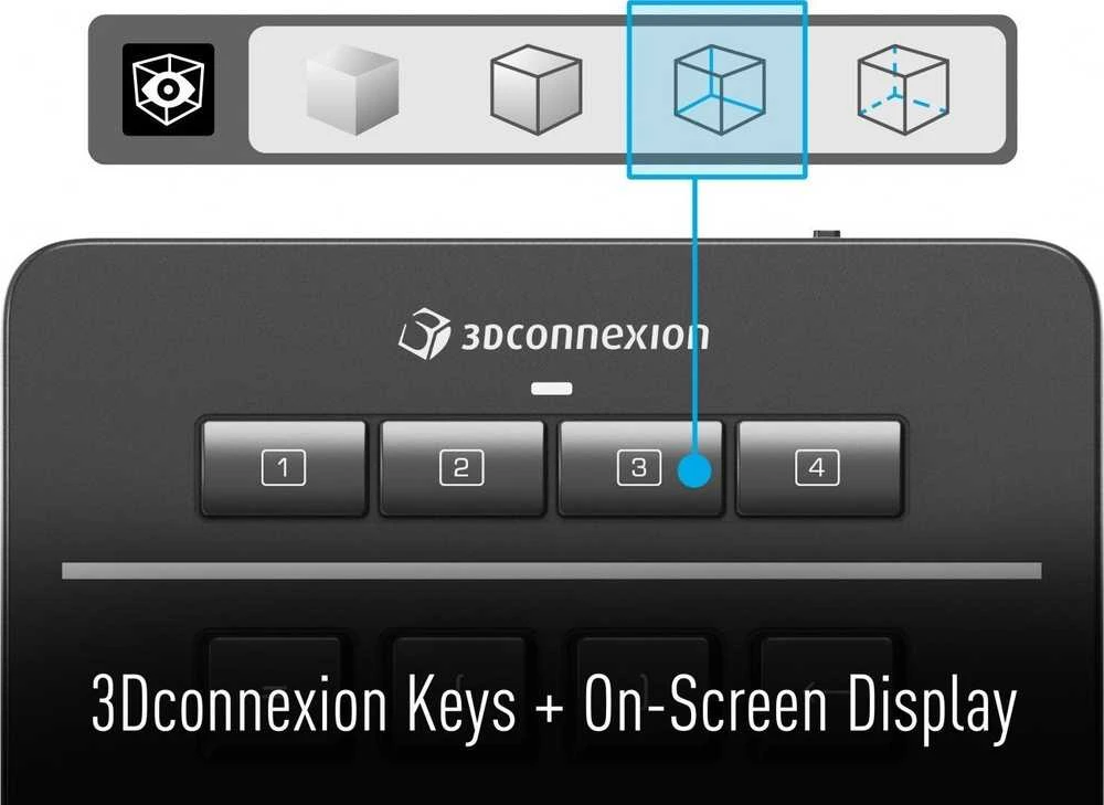 Klaviatūra 3DConnexion Numpad Pro belaidė Numpad juoda