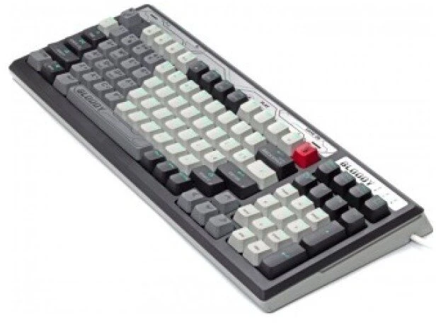 Klaviatūra A4Tech Bloody B950 su pašvietimu mechaninė žaidimams klaviatūra RGB, Brown Switch, USB, CZ, pilka