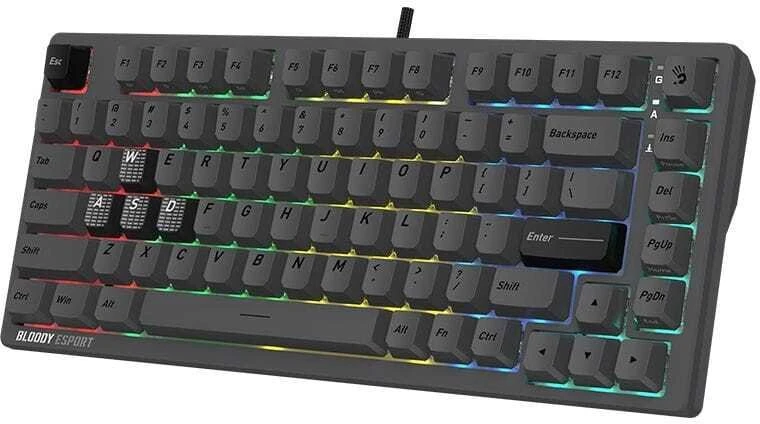 Klaviatūra žaidimams A4Tech Bloody MS76 BLMS Magnetic magnetyczna pilka