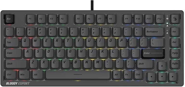 Klaviatūra žaidimams A4Tech Bloody MS76 BLMS Magnetic magnetyczna pilka