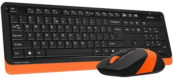 Klaviatūra A4Tech FG1010 FSTYLER set bezdr. klaviatūra + pelė, oranžinė spalva