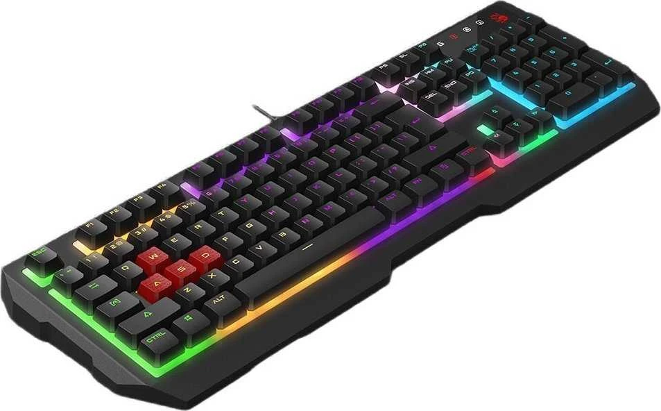 Klaviatūra žaidimams A4Tech B140N su laidu membraninė su pašvietimu juoda