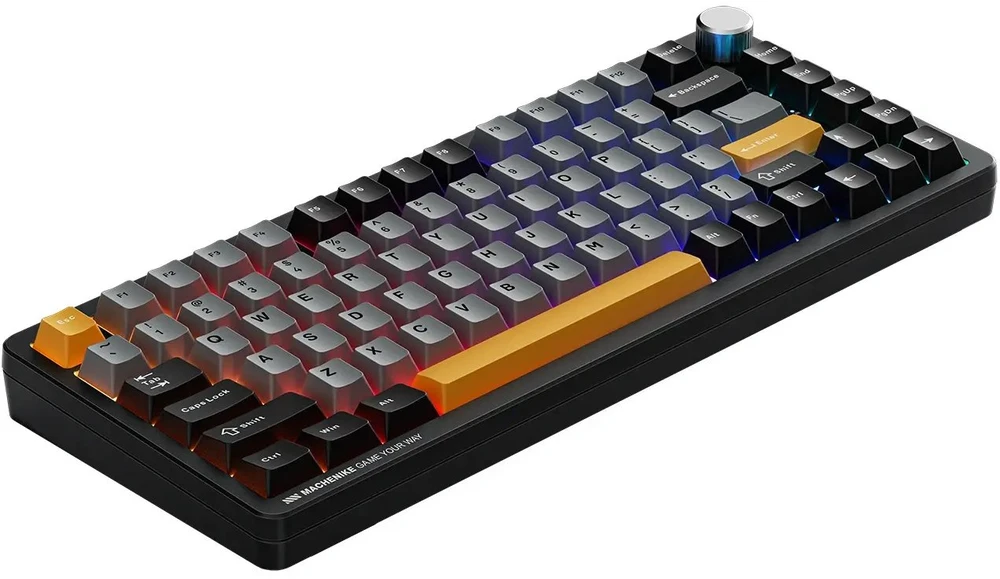 Machenike K600-B82W Belaidė mechaninė su pašvietimu Klaviatūra žaidimams GR Sidabrinis Switch - Juodas