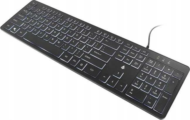 Klaviatūra Accura Artesia ACC-K1408 su laidu 100% (full-size) su pašvietimu juoda
