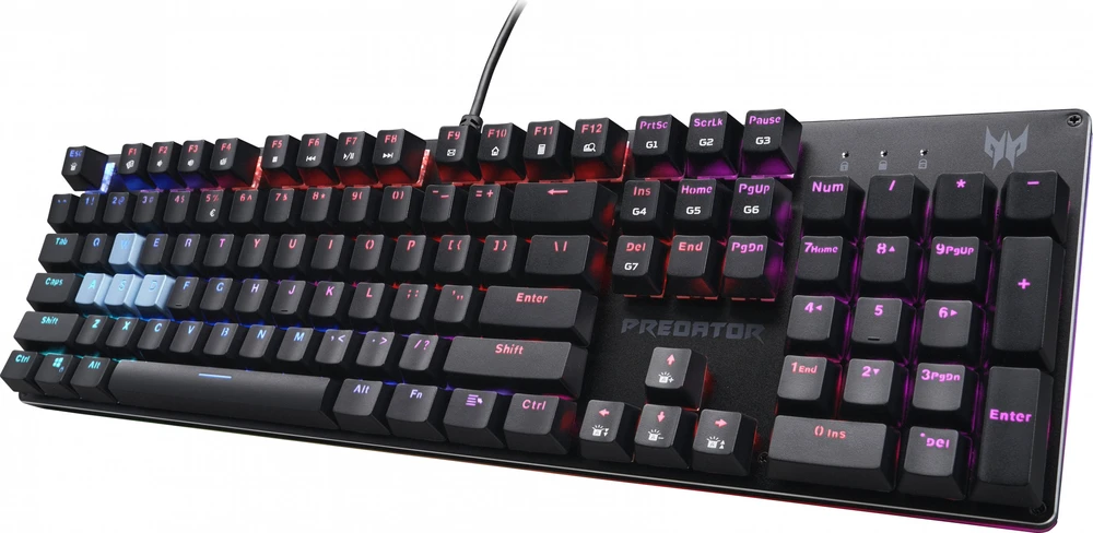 Acer Predator Aethon 303 | Klaviatūra | su laidu | US | Kailh Mėlyna | Juodas | Retail Pack