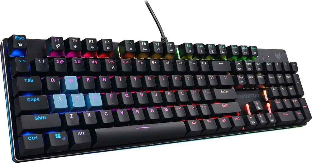 Acer Predator Aethon 303 | Klaviatūra | su laidu | US | Kailh Mėlyna | Juodas | Retail Pack