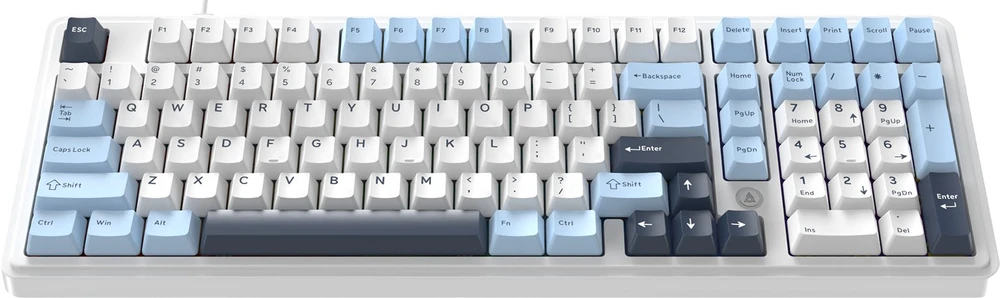 Klaviatūra magnetyczna su laidu Ajazz AK980 Magnetic Switch balta
