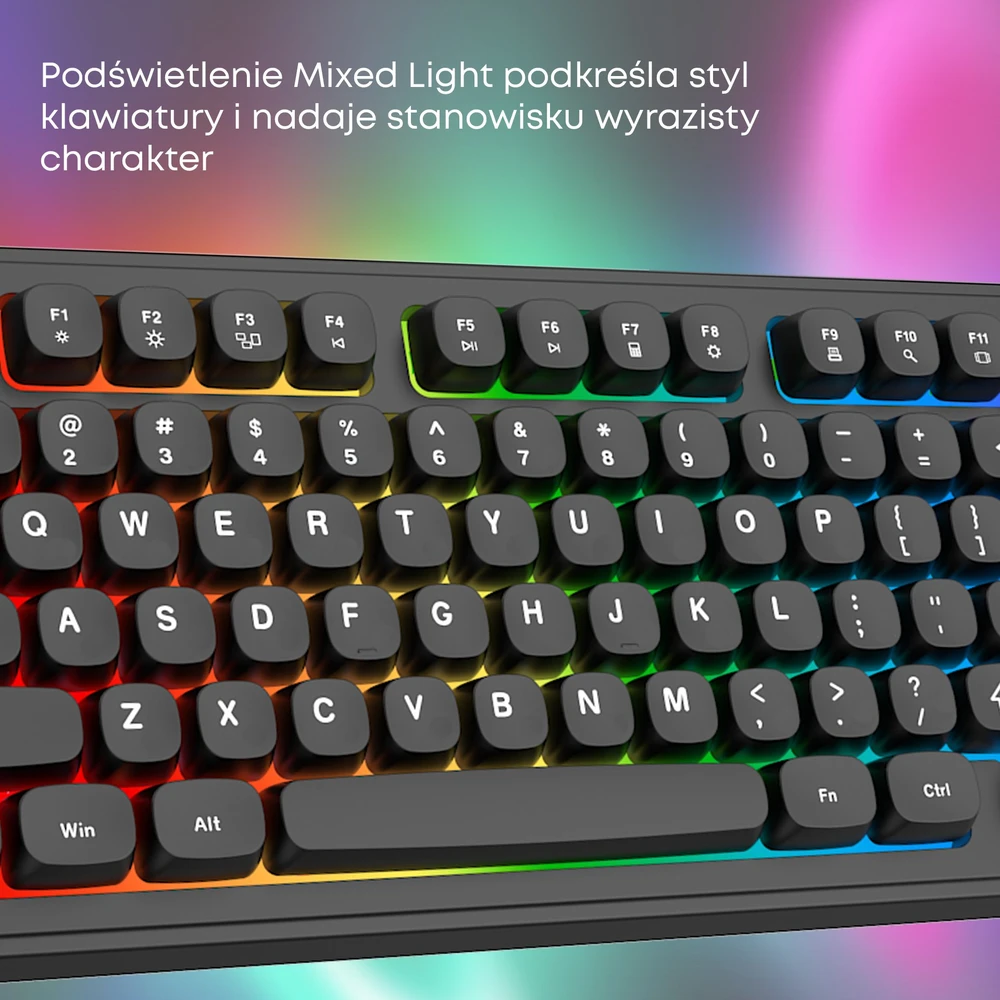 Klaviatūra membraninė su laidu Ajazz AF98 juoda