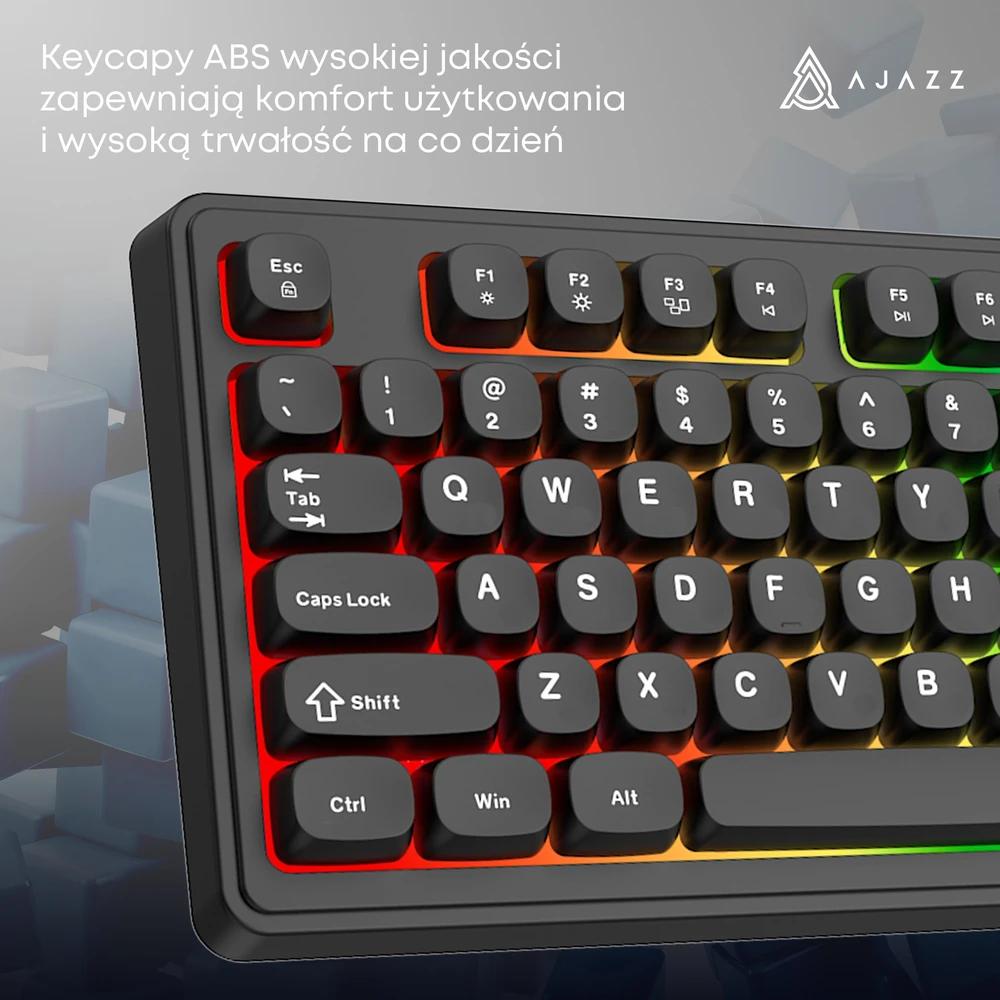 Klaviatūra membraninė su laidu Ajazz AF98 juoda