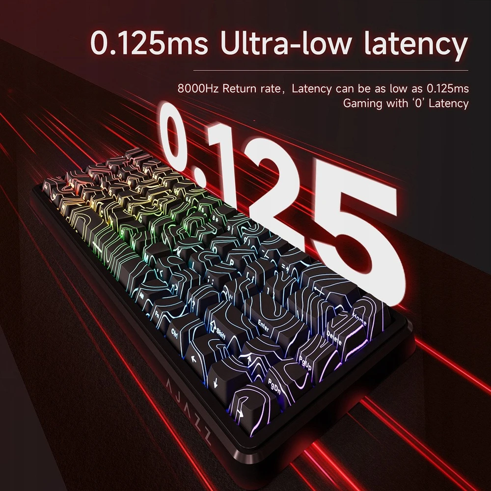 Klaviatūra mechaninė su laidu Ajazz AK680 MAX Magnetic Switch RGB balta