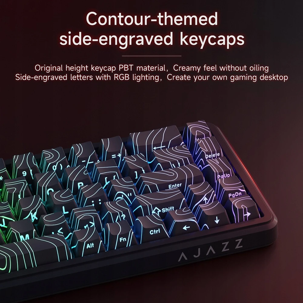 Klaviatūra mechaninė su laidu Ajazz AK680 MAX Magnetic Switch RGB juoda