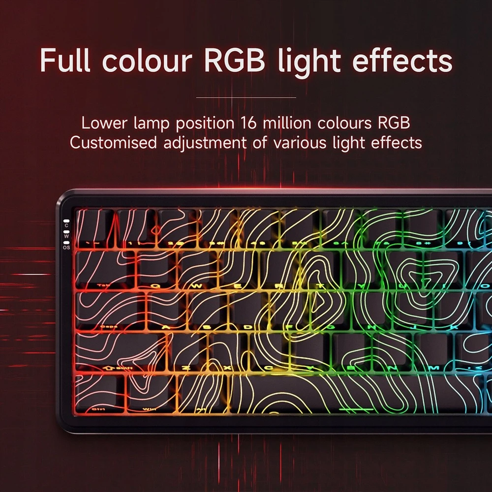 Klaviatūra mechaninė su laidu Ajazz AK680 MAX Magnetic Switch RGB juoda