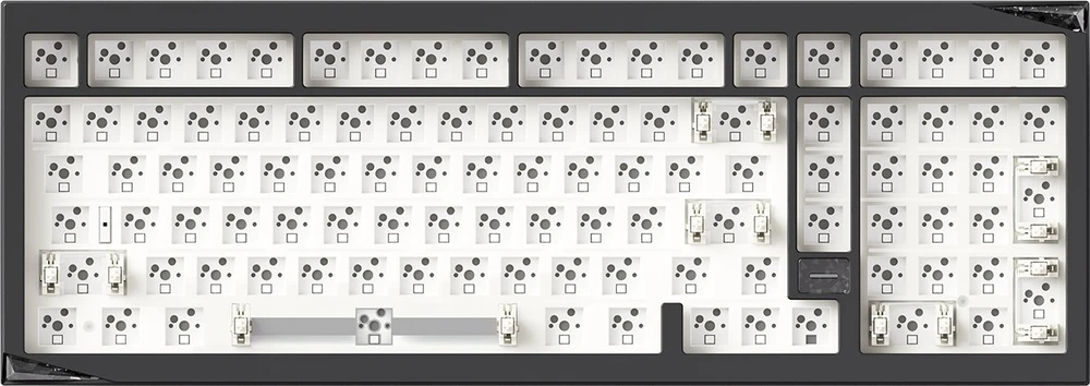 Klaviatūra Akko Mineral 02 VIA Barebone Juoda