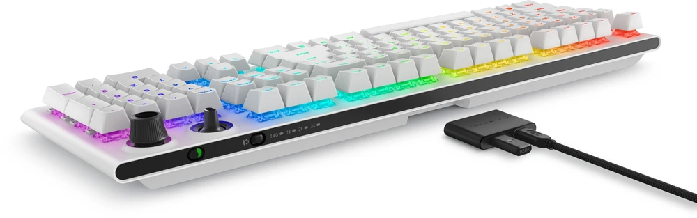 Dell Alienware Tri-Mode Belaidė klaviatūra žaidimams - AW920K - US (QWERTY) - Lunar Light