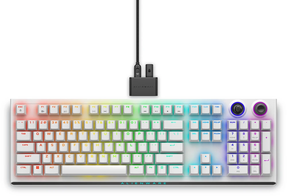 Dell Alienware Tri-Mode Belaidė klaviatūra žaidimams - AW920K - US (QWERTY) - Lunar Light