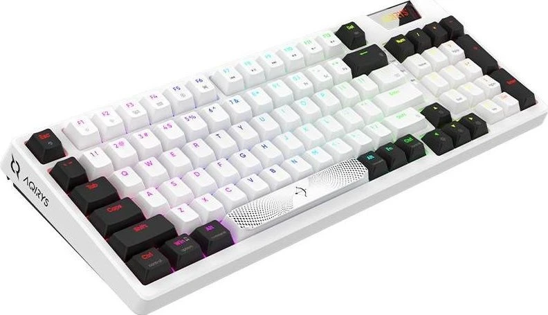 Nezatříděno Rožinė Klaviatūra žaidimams AQIRYS Adara HaiMu Linear Rožinė su laidu mechaninė su pašvietimu balta ir-juoda