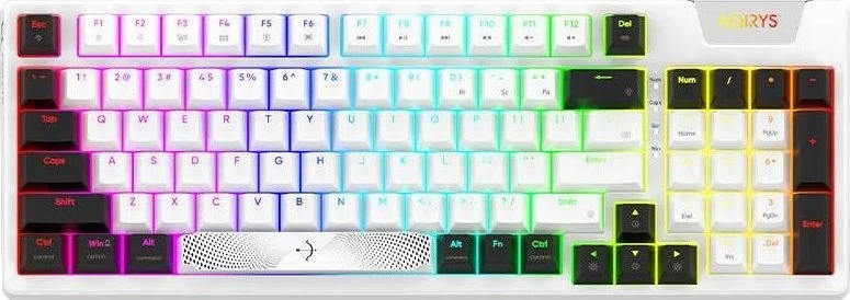 Nezatříděno Rožinė Klaviatūra žaidimams AQIRYS Adara HaiMu Linear Rožinė su laidu mechaninė su pašvietimu balta ir-juoda