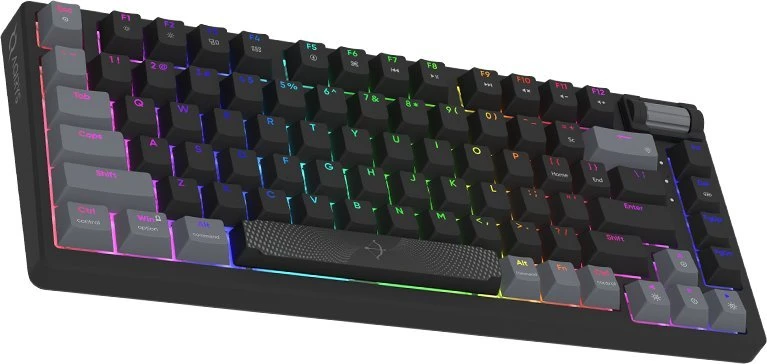Rožinė Klaviatūra žaidimams AQIRYS Adara HaiMu Linear Rožinė su laidu mechaninė su pašvietimu juoda-pilka