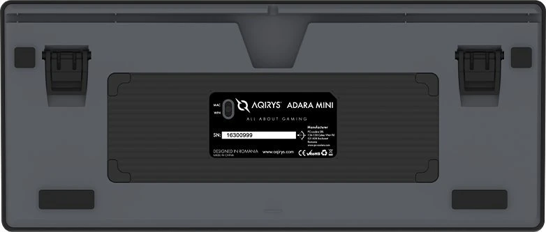 Nezatříděno Rožinė Klaviatūra žaidimams AQIRYS Adara HaiMu Linear Rožinė su laidu mechaninė su pašvietimu juoda-pilka