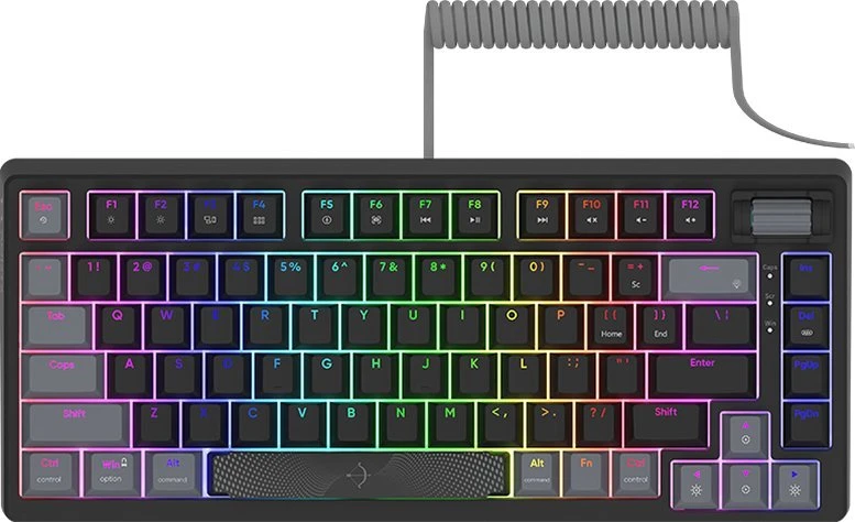 Nezatříděno Rožinė Klaviatūra žaidimams AQIRYS Adara HaiMu Linear Rožinė su laidu mechaninė su pašvietimu juoda-pilka