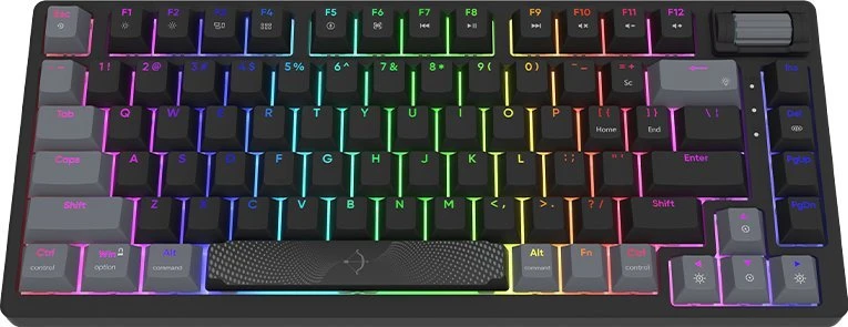 Rožinė Klaviatūra žaidimams AQIRYS Adara HaiMu Linear Rožinė su laidu mechaninė su pašvietimu juoda-pilka