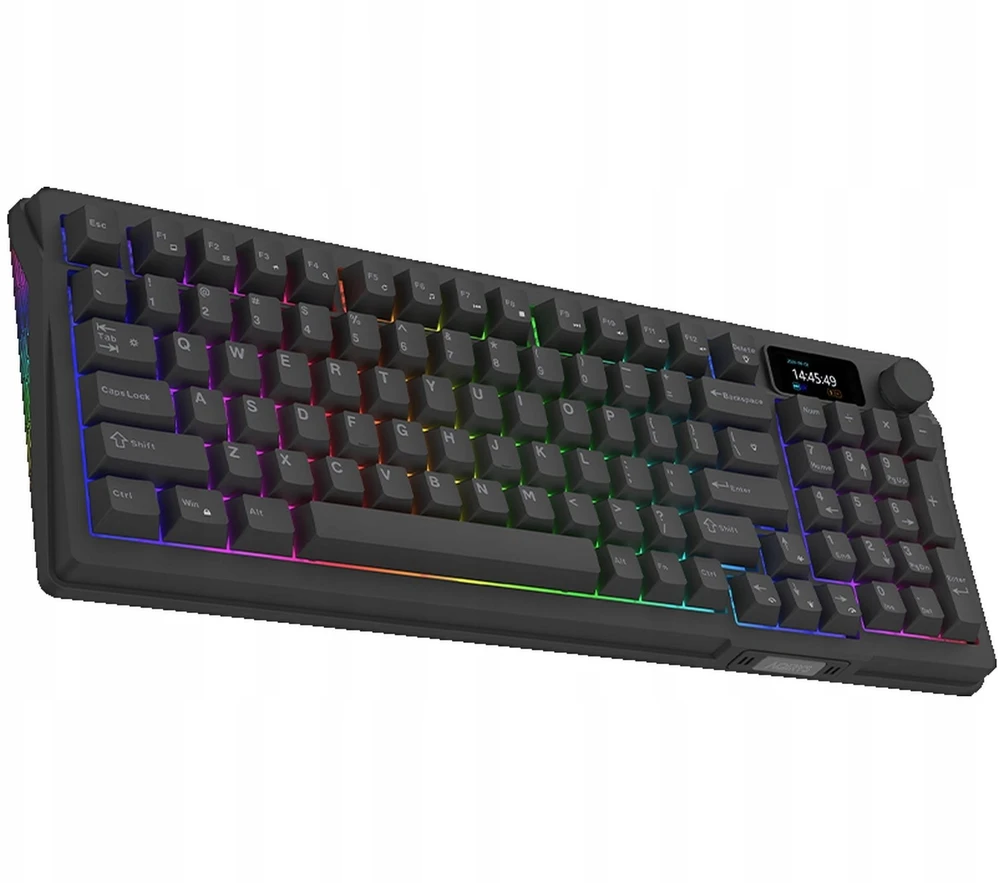 Klaviatūra AQIRYS AQIRYS Klaviatūra mechaninė 96%/95 klawiszy Dual Mode: Wirelles&BT+su laidu ATRIA juodas