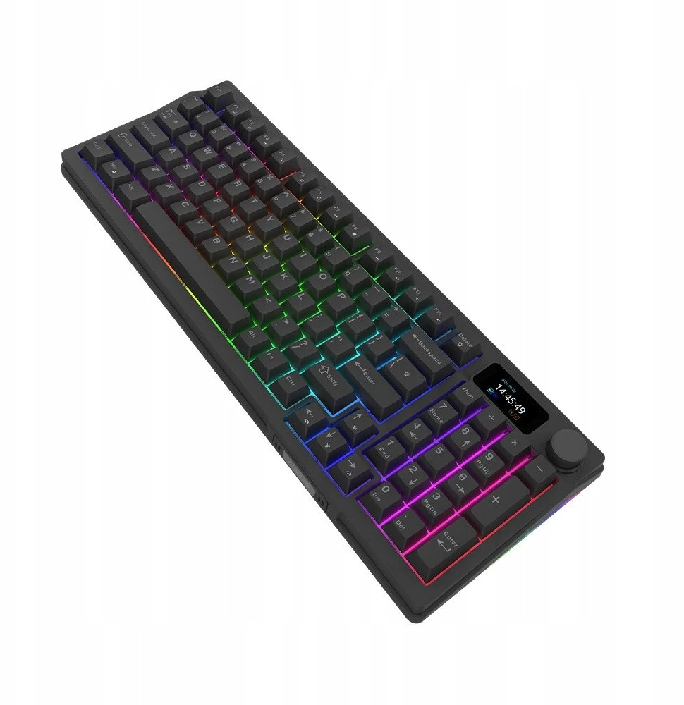 Klaviatūra žaidimams Aqirys Atria AQIRYS Baltas Linear su laidu mechaninė su pašvietimu juoda