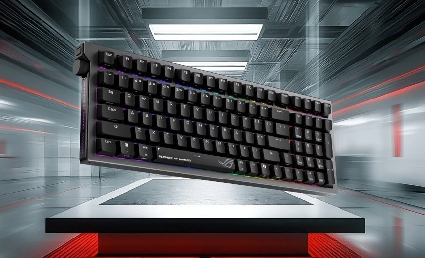 Klaviatūra Asus ASUS klaviatūra ROG Strix Morph 96 WL mechaninė belaidė Czeski/Słowacki juoda