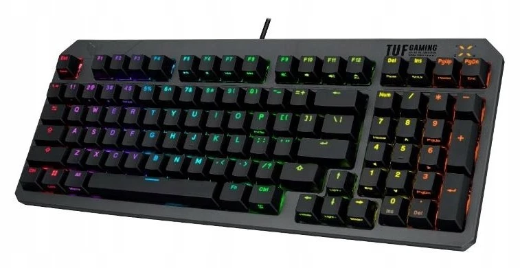 Klaviatūra Asus ASUS klaviatūra TUF Gaming K3 GEN II, mechaninė, CZ/SK, pilka