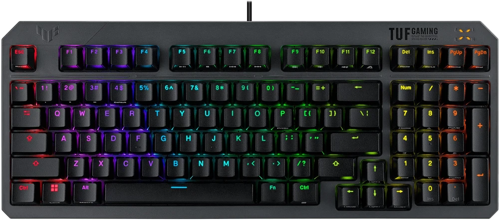Klaviatūra Asus ASUS klaviatūra TUF Gaming K3 GEN II, mechaninė, CZ/SK, pilka