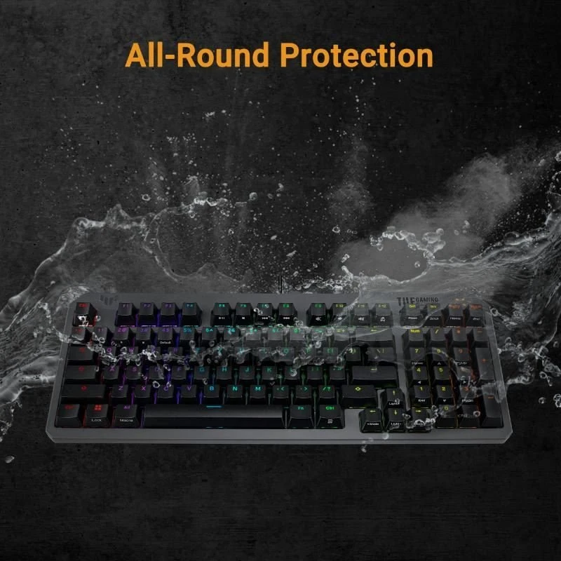 Klaviatūra Asus ASUS klaviatūra TUF Gaming K3 GEN II, mechaninė, CZ/SK, pilka