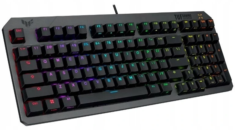 Klaviatūra Asus ASUS klaviatūra TUF Gaming K3 GEN II, mechaninė, CZ/SK, pilka