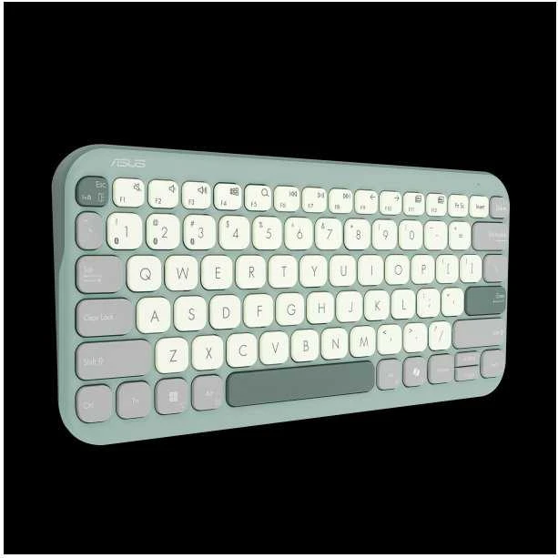 Asus Marshmallow KW100 | Klaviatūra | Wireless | US International | Žalias Tea Latte